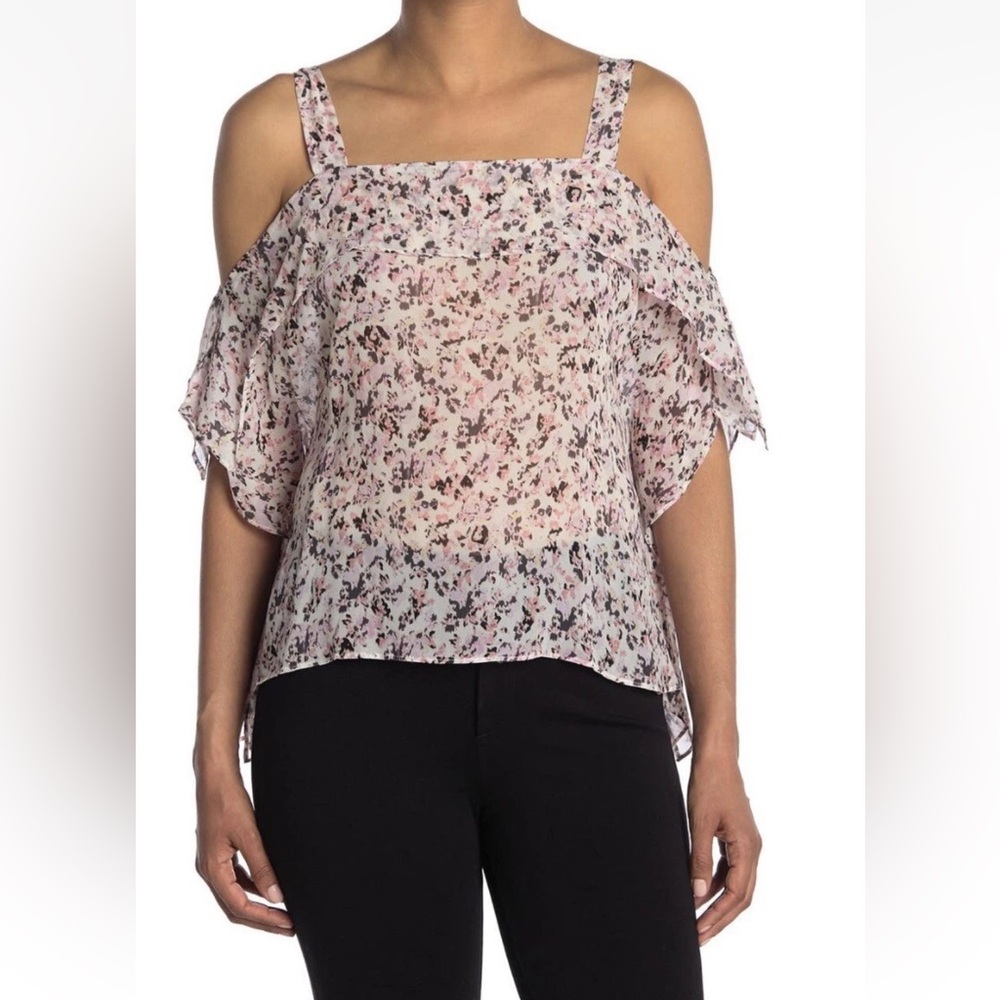 ALL SAINTS ALLSAINTS New With Tags Sheer Mio Floral Freefall Top Size Small
